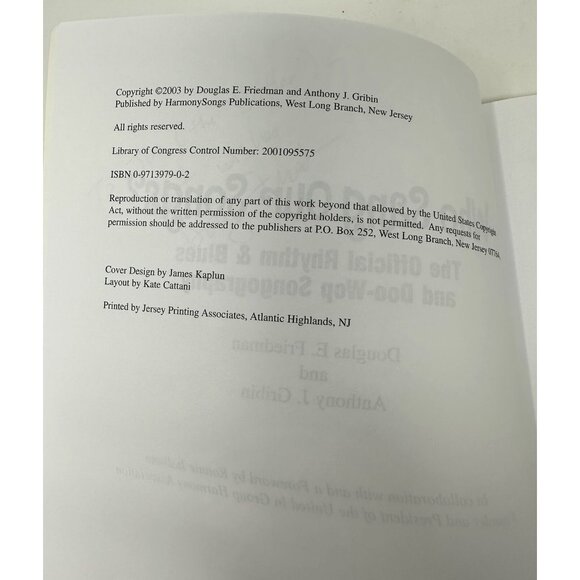 WHO SANG OUR SONGS? Official Rhythm & Blues & Doo Wop Songography Friedman Signe - Picture 10 of 12